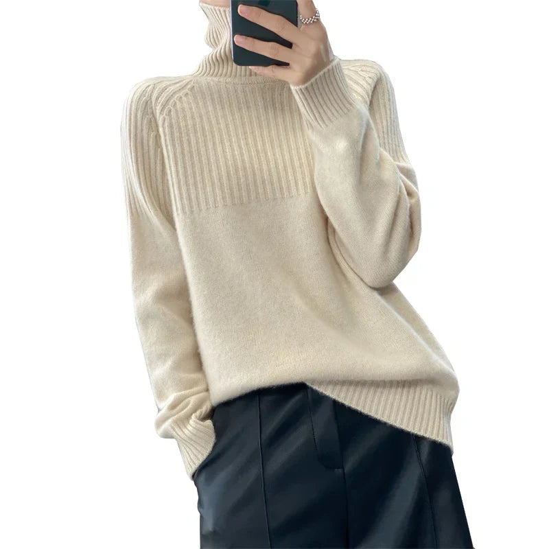Elouise: Women's Wool Sweater Turtleneck