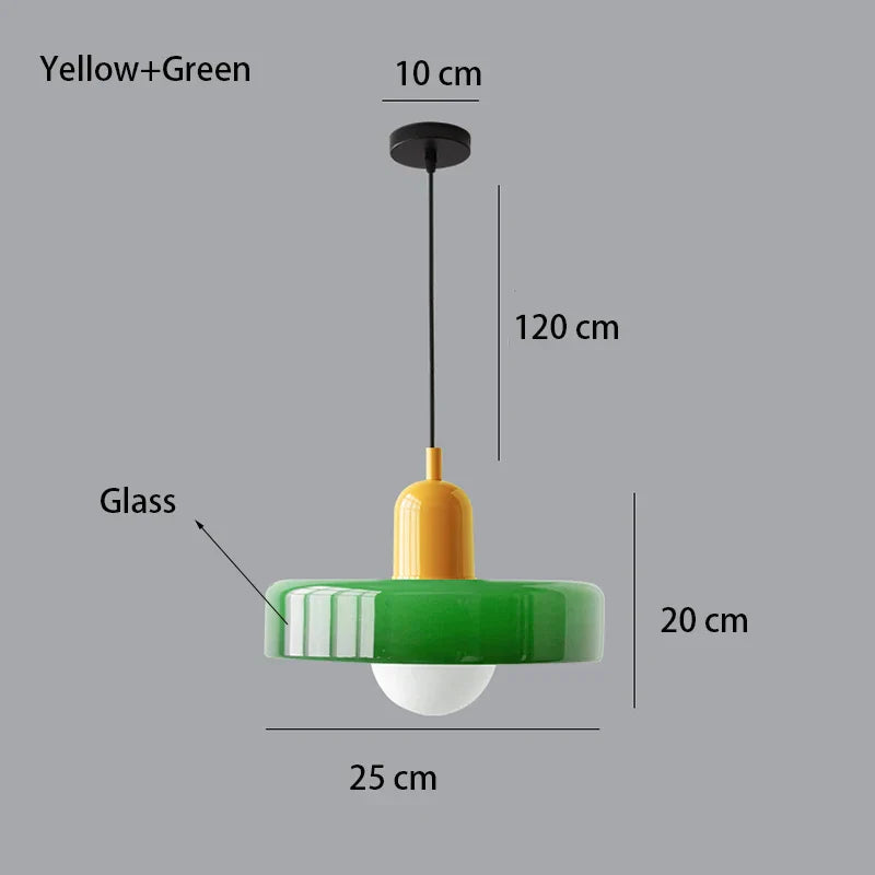 Nordic retro glazen kroonluchter licht – verstelbare hoogte moderne verlichtingsarmatuur voor eetkamer en woonkamer
