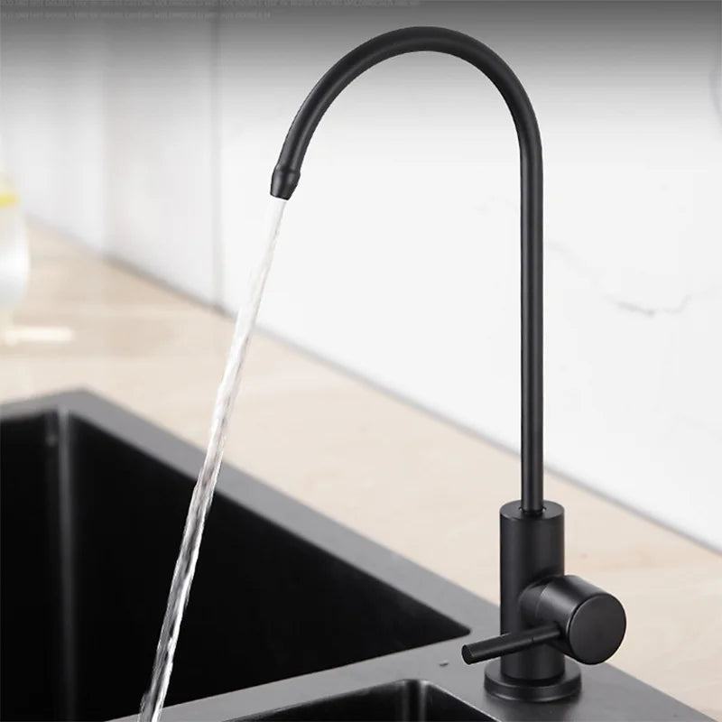 Robinet purificateur d'eau rotatif AquaFlow 304 en acier inoxydable