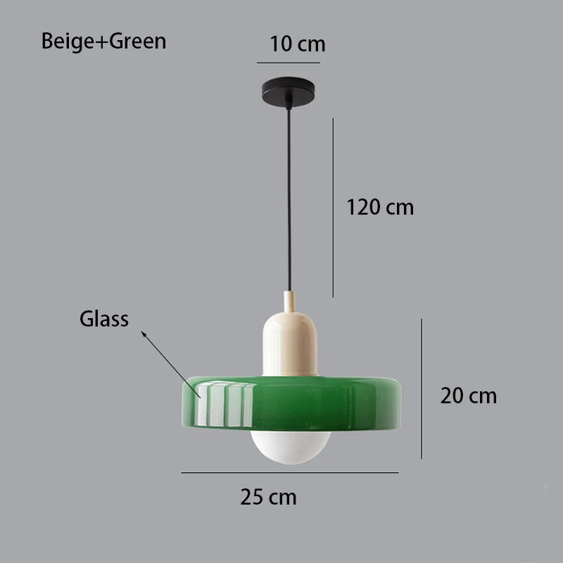 Nordic retro glazen kroonluchter licht – verstelbare hoogte moderne verlichtingsarmatuur voor eetkamer en woonkamer