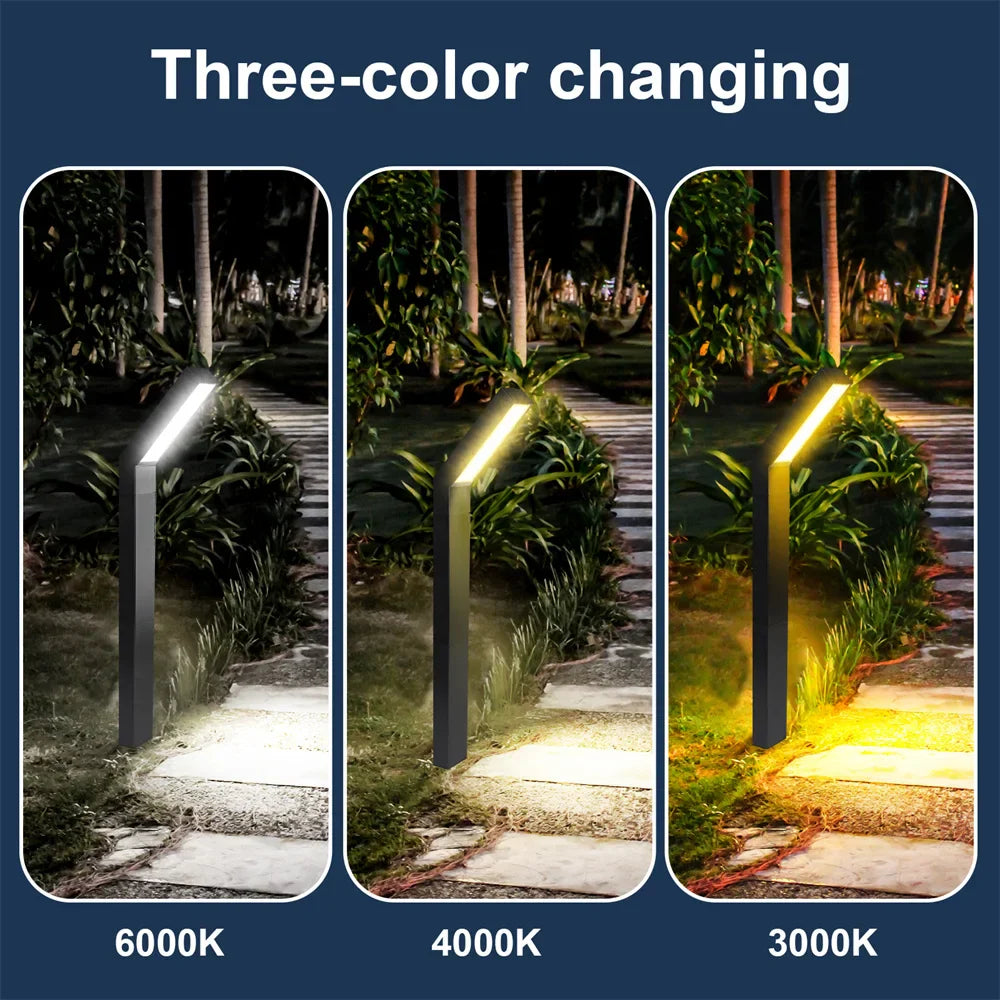 Lot de 1/4 de lampes solaires pour allée, lampes de jardin LED étanches pour pelouse et aménagement paysager