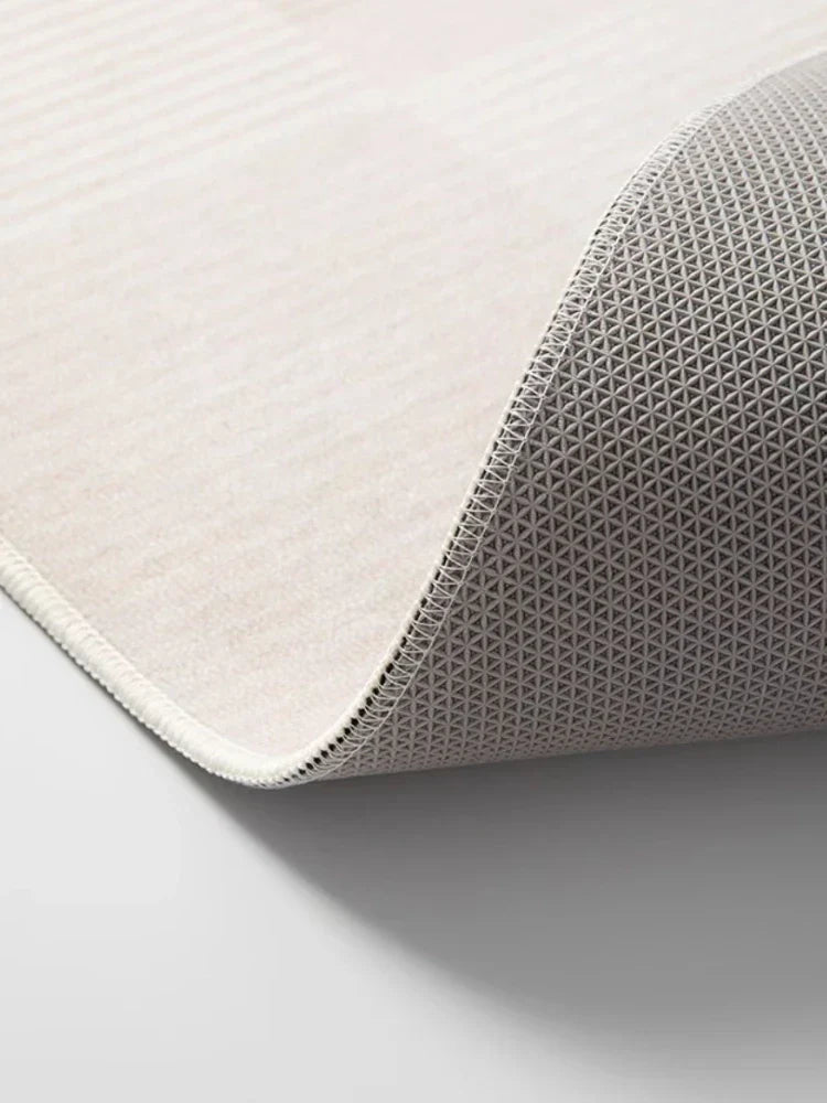 Beige abstrakt kremfarget stilteppe