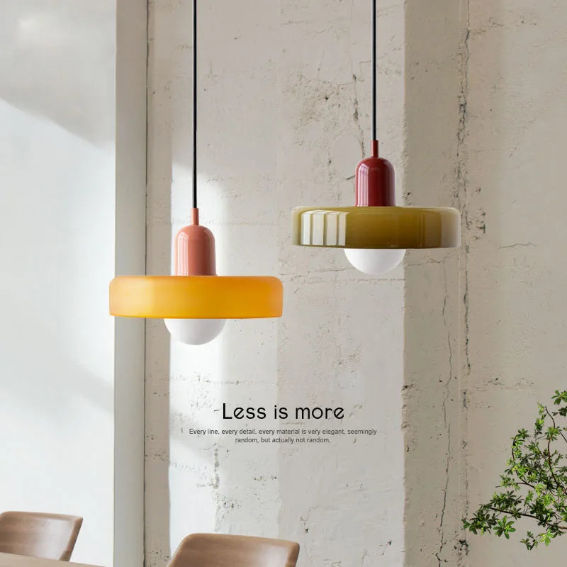 Nordic retro glazen kroonluchter licht – verstelbare hoogte moderne verlichtingsarmatuur voor eetkamer en woonkamer