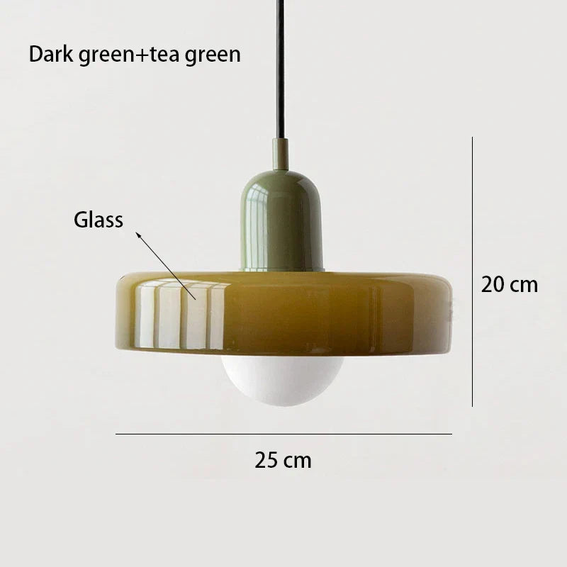 Nordic retro glazen kroonluchter licht – verstelbare hoogte moderne verlichtingsarmatuur voor eetkamer en woonkamer