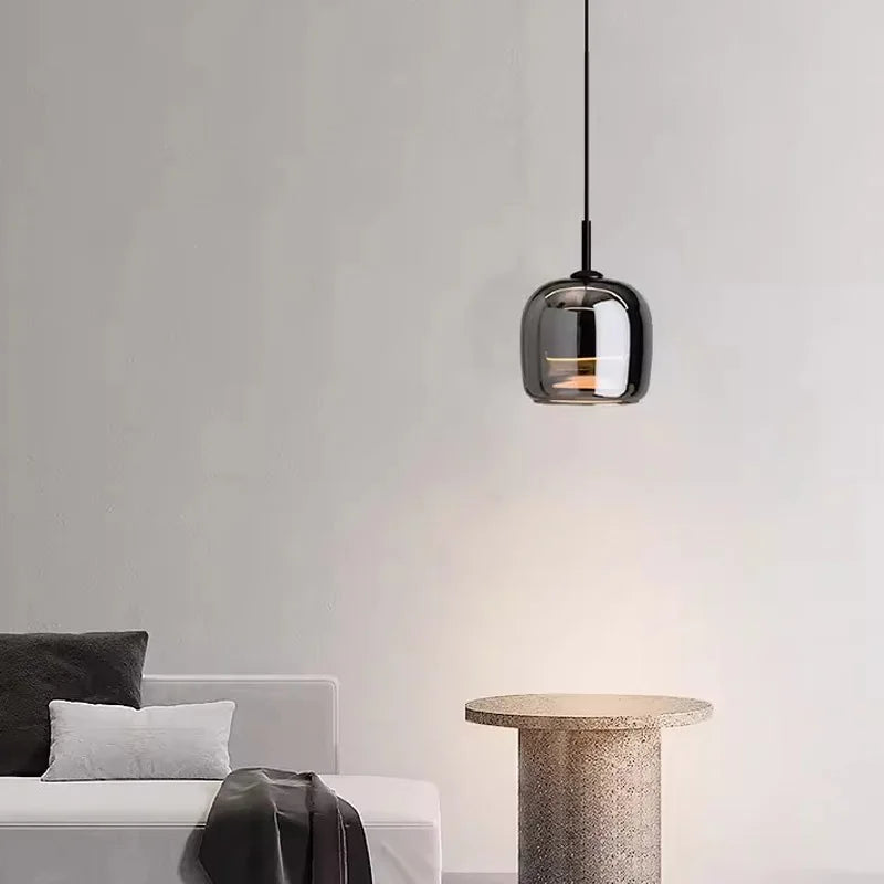 ثريا معلقة زجاجية LED نوردية – ثريا فاخرة عصرية
