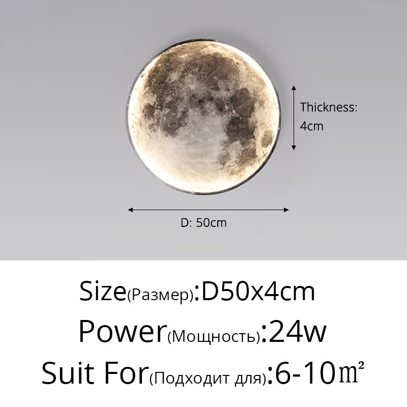 Mond LED Wandleuchte – Moderne Wandleuchte für Schlafzimmer, Wohnzimmer und Flur