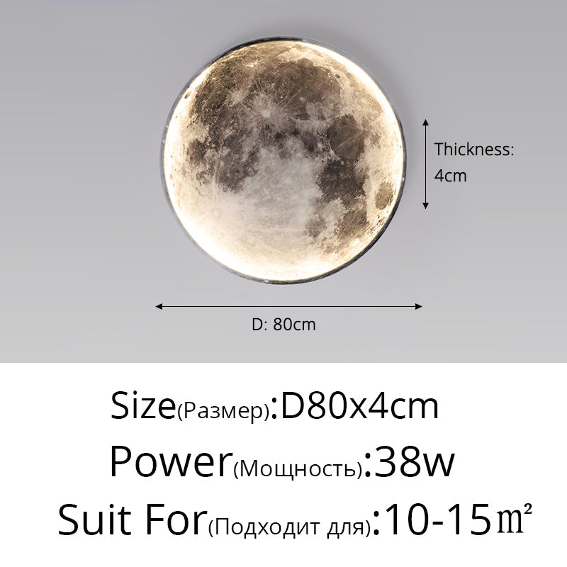Mond LED Wandleuchte – Moderne Wandleuchte für Schlafzimmer, Wohnzimmer und Flur