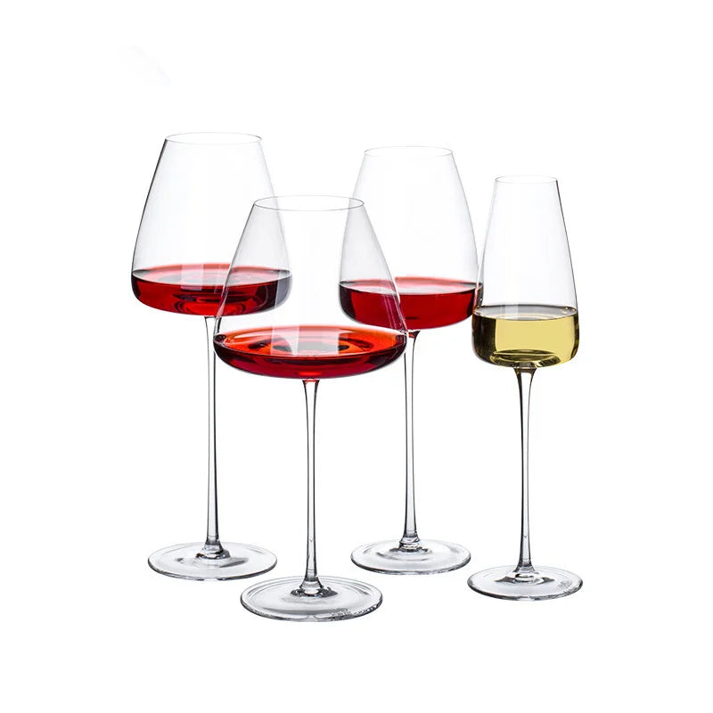 Sets mit 2, 4 & 6 handgefertigten Kristall-Wein- & Champagnergläsern - 4 Größen