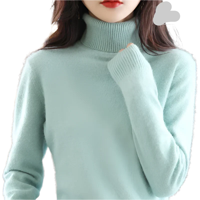 Sinead : Pull à col roulé en cachemire 100 % tricoté au Japon pour femmes : essentiel automne & hiver