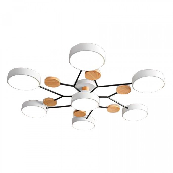 Plafonnier scandinave à design ramifié, élégant et durable avec technologie LED