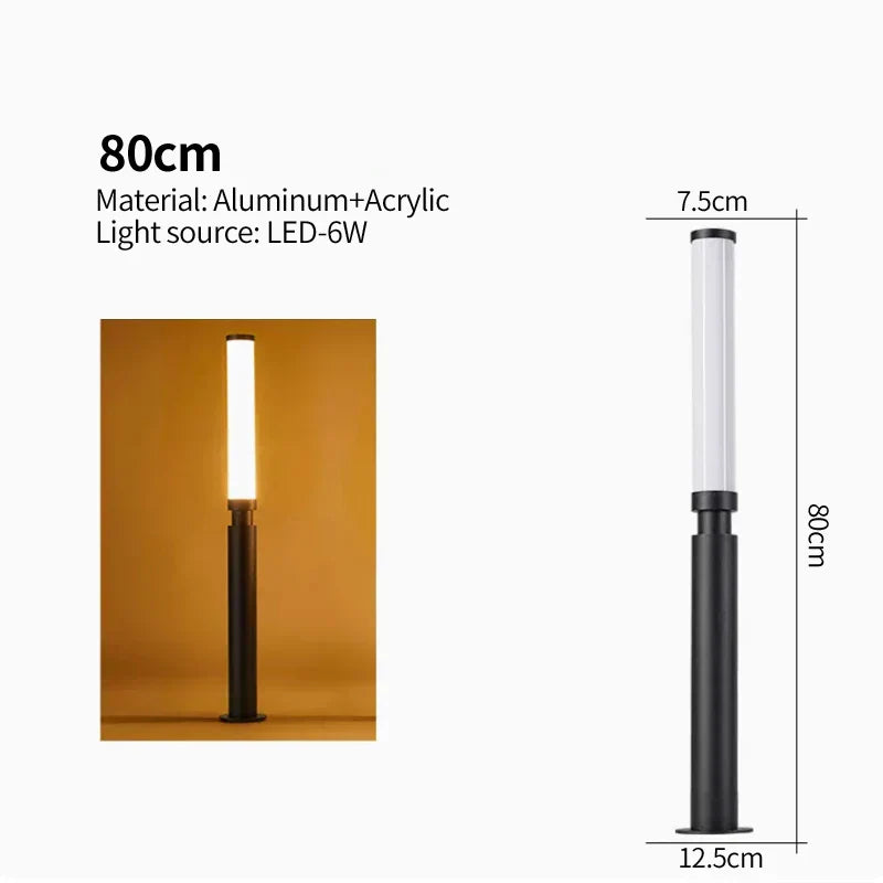 Lampe sur pied étanche en bois