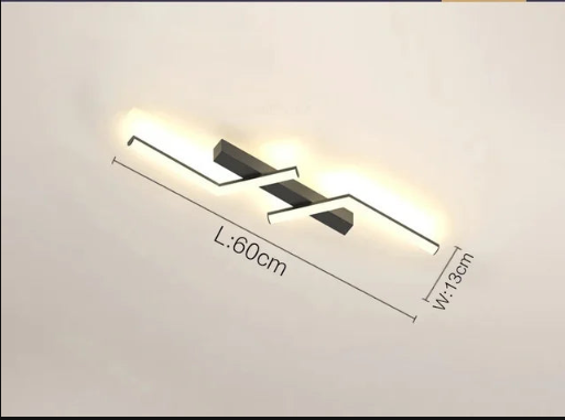 SleekGlow - ضوء سقفي مع مصباح خط LED