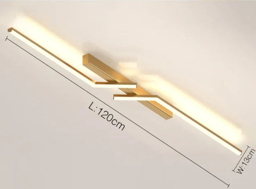 SleekGlow - ضوء سقفي مع مصباح خط LED