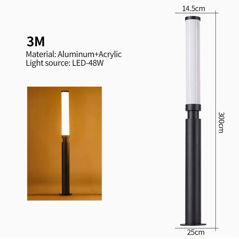Lampe sur pied étanche en bois