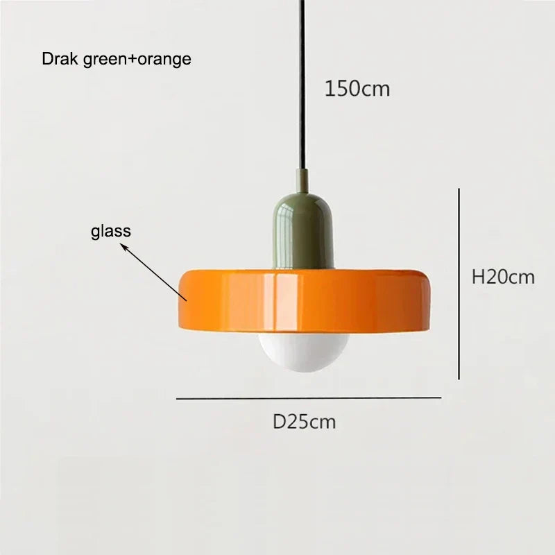 Nordic retro glazen kroonluchter licht – verstelbare hoogte moderne verlichtingsarmatuur voor eetkamer en woonkamer