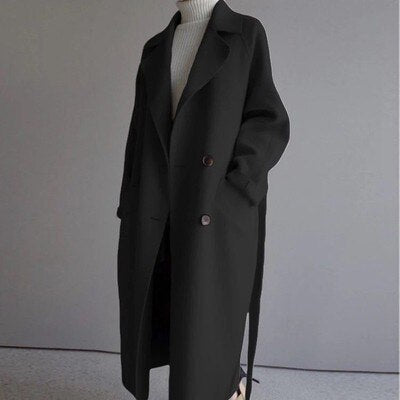 Acelya - Long wool coat | winter jacket