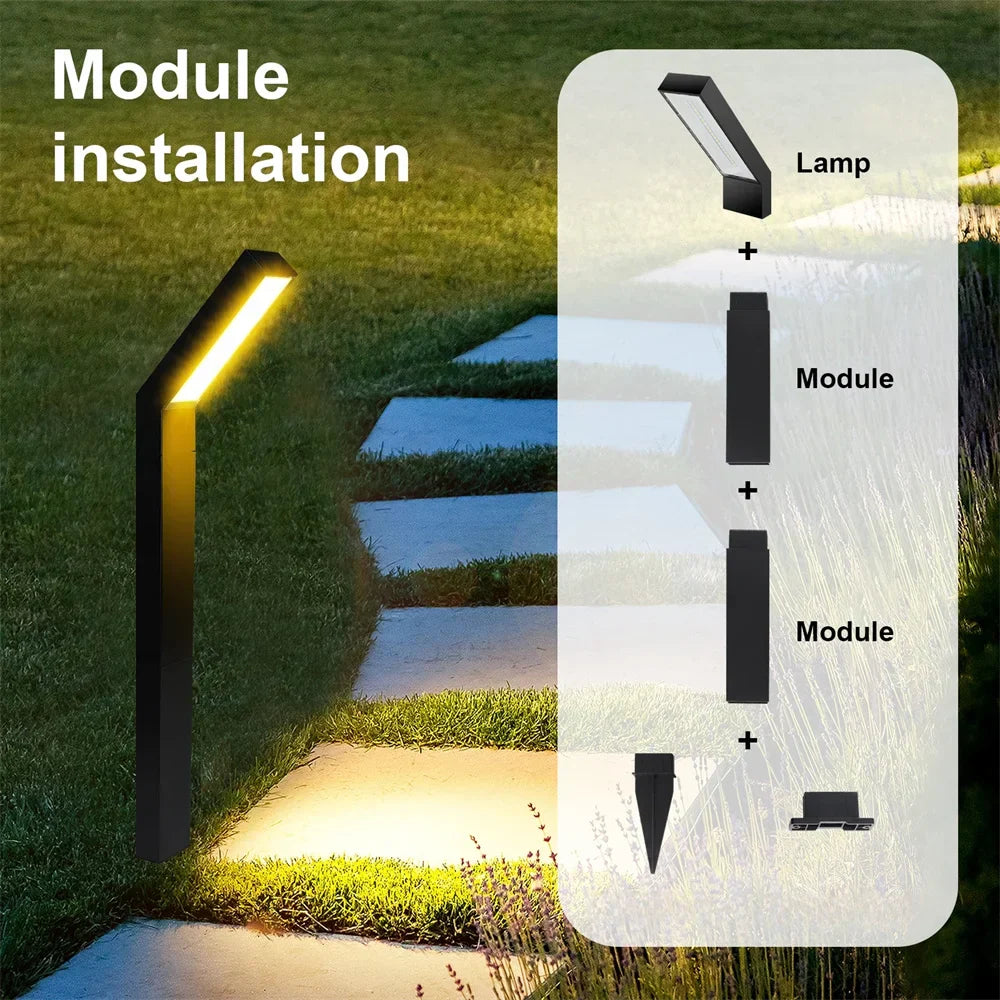 Lot de 1/4 de lampes solaires pour allée, lampes de jardin LED étanches pour pelouse et aménagement paysager