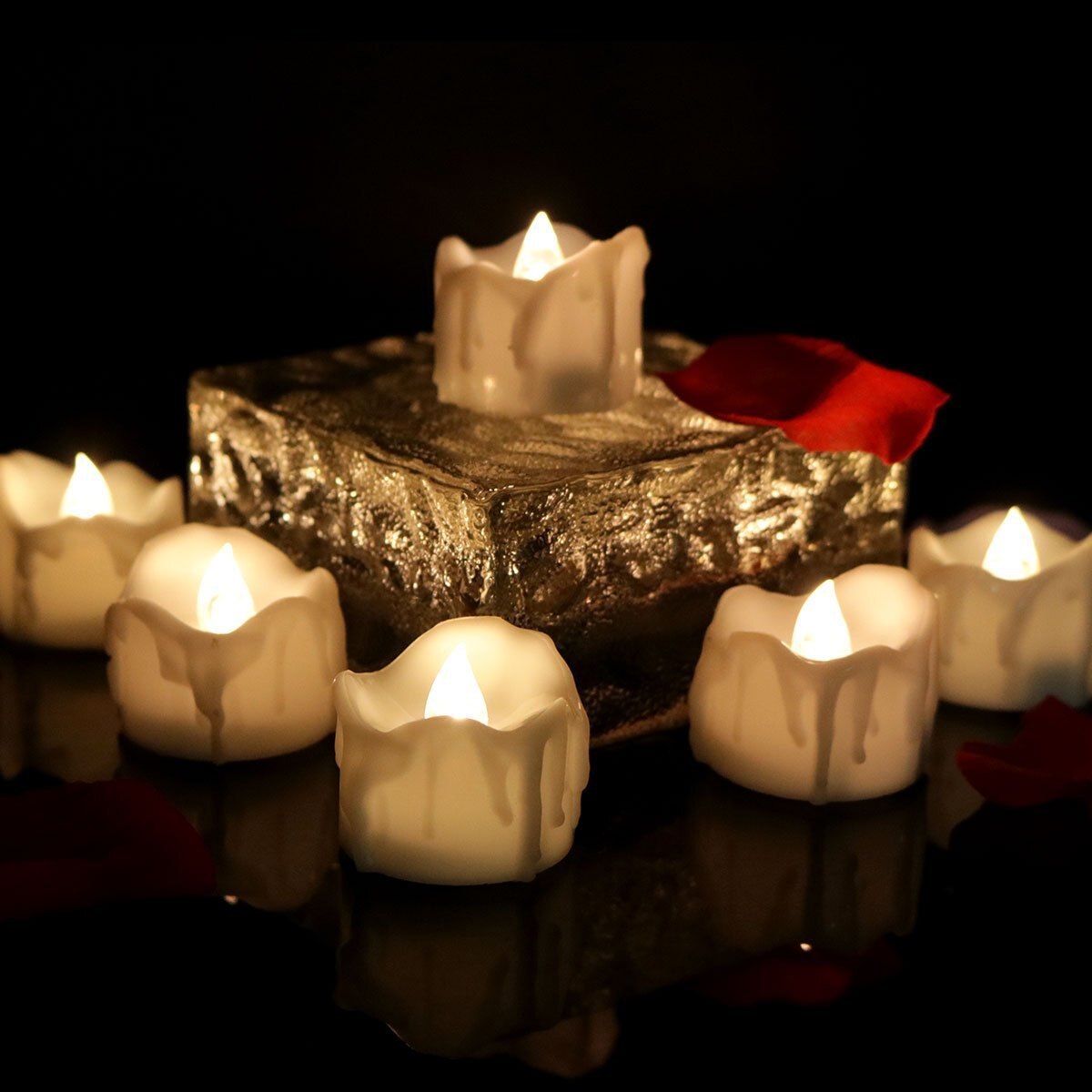 Bougies LED scintillantes – Éclairage d'ambiance chaleureux et sûr