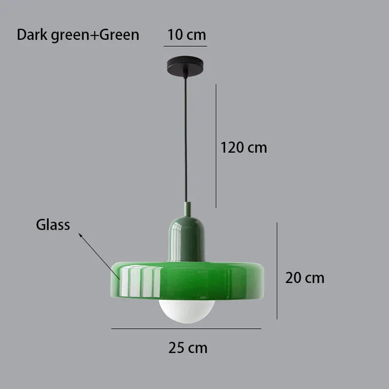 Nordic retro glazen kroonluchter licht – verstelbare hoogte moderne verlichtingsarmatuur voor eetkamer en woonkamer