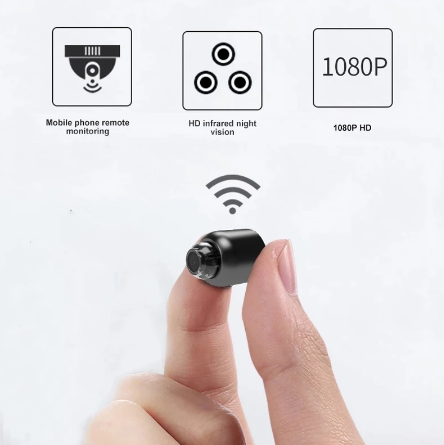Wodoodporna mini kamera HD z noktowizorem i szerokokątnym obiektywem IP WiFi 1080P HD 160° szeroki kąt