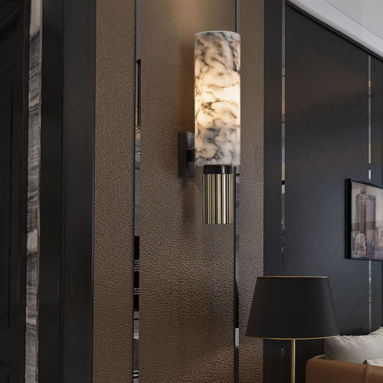 Marmor Wandlampe