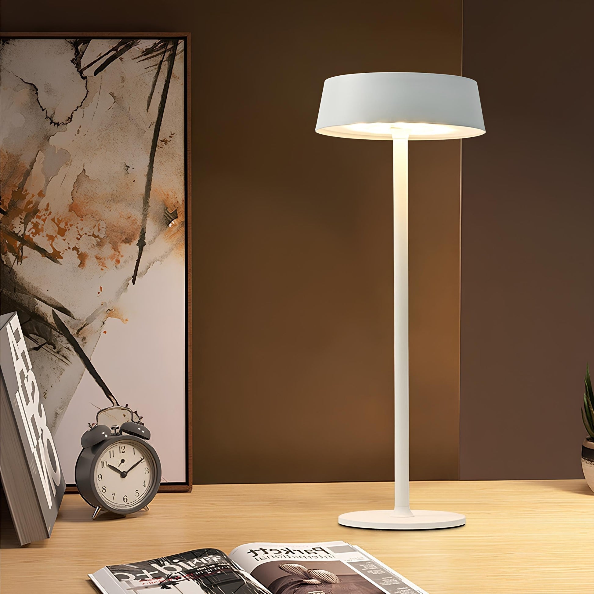 Lampe de table LED AuraBeam – Moderne, rechargeable et dimmable
