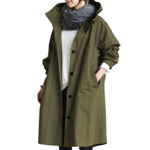 EleganCoat | Moderiktig lång trenchcoat/jacka för kvinnor säsongsbyte 2024