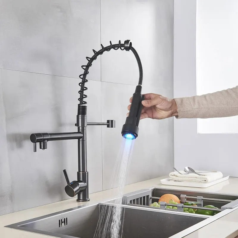 Aquaspin - robinet de cuisine avec rotation à 360 degrés