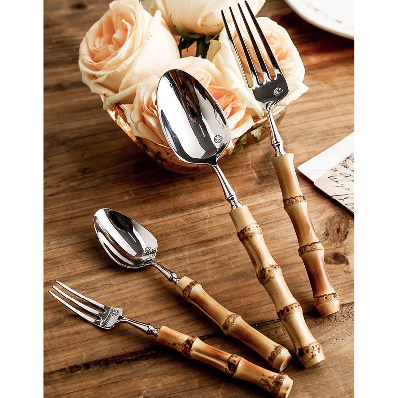 Naturligt Bambu Bestickset