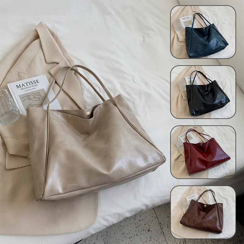 Sac Fourre-Tout Élégant en Cuir Vegan – Style et Polyvalence