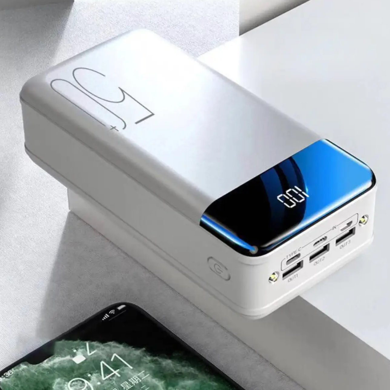 100,000mAh ultra-nagy kapacitású power bank – szupergyors töltés telefonokhoz, táblagépekhez és laptopokhoz