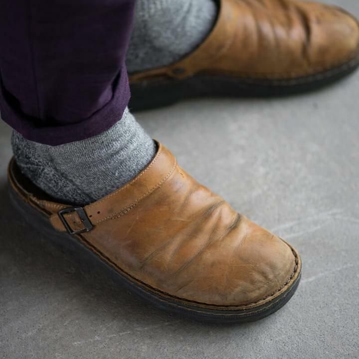 Yani - Orthopedic leather slippers sandals for men