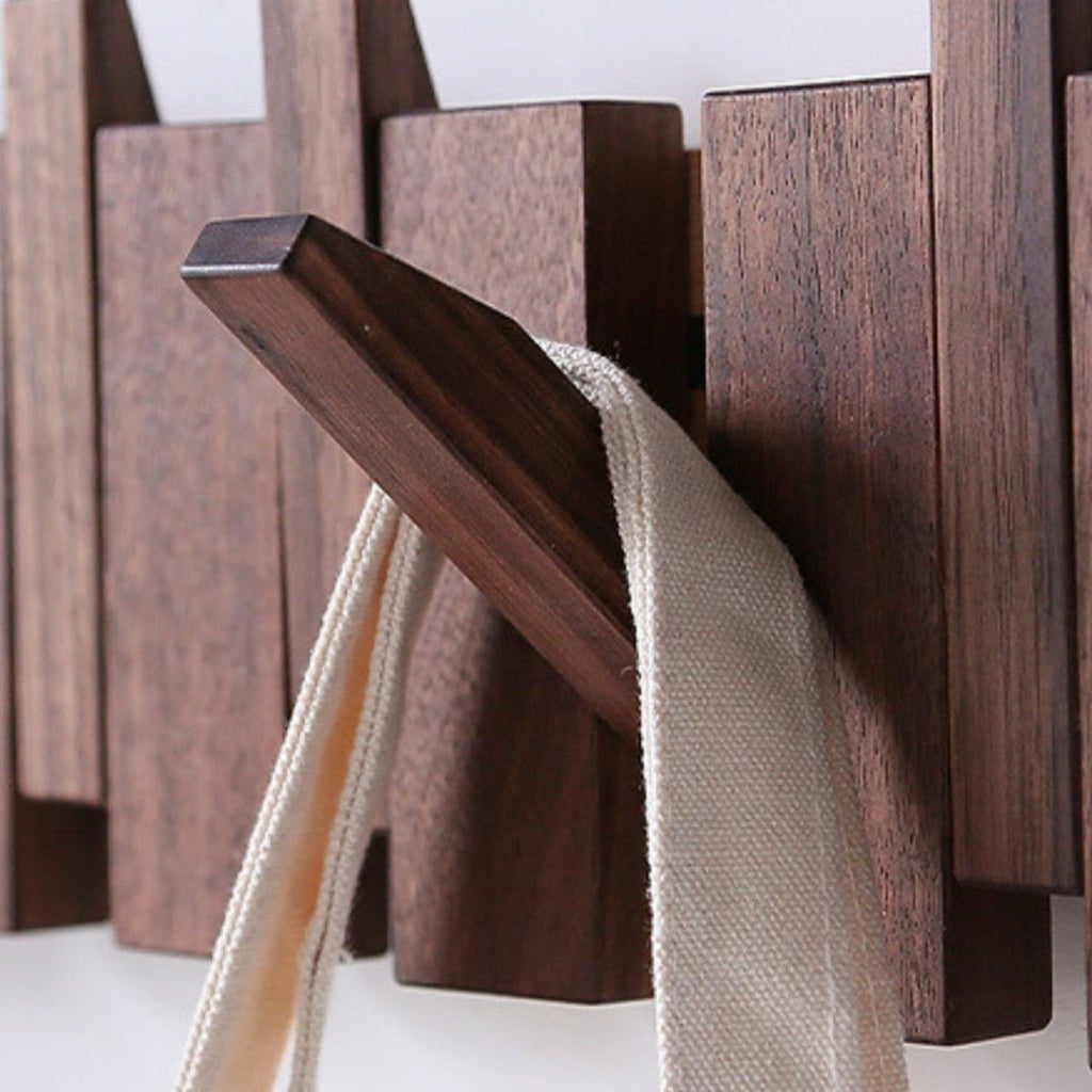 Luxus Wandmontierte Holz-Garderobe – Klavier-Design Flur-Organizer für Schlüssel, Hüte & Mäntel