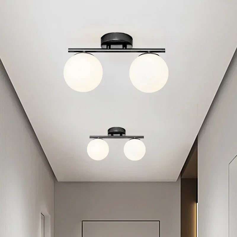 Nordische LED-Glas-Deckenleuchte – Elegante weiße Kugel für jeden Raum
