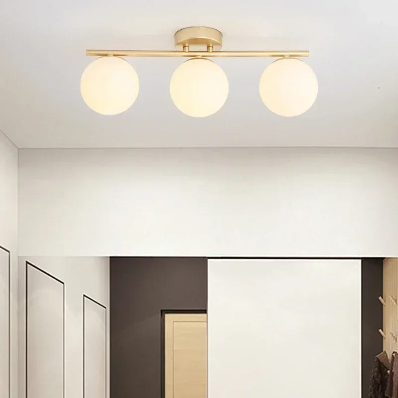 Nordische LED-Glas-Deckenleuchte – Elegante weiße Kugel für jeden Raum