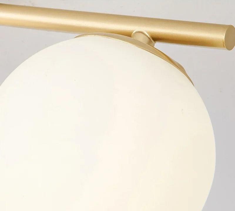 Nordische LED-Glas-Deckenleuchte – Elegante weiße Kugel für jeden Raum