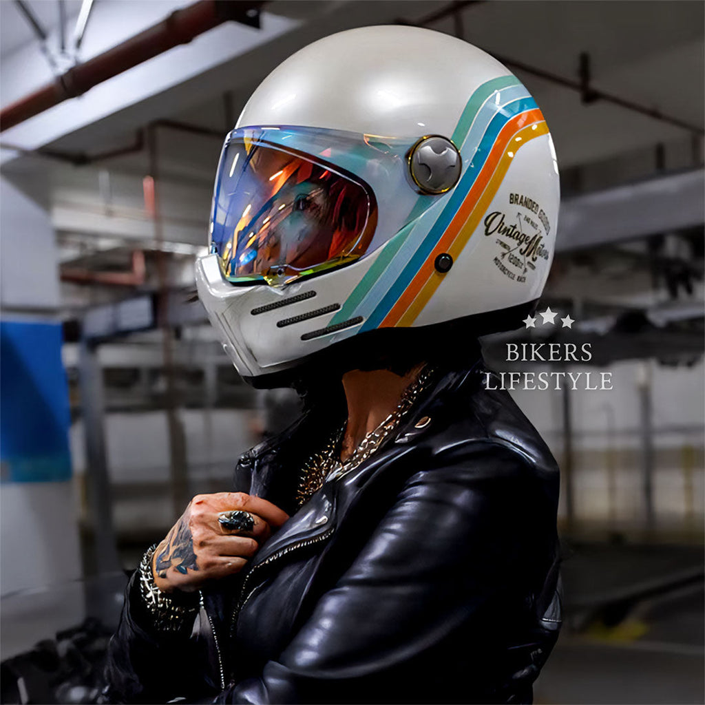 Přilba na motocykl typu Full Face Cruiser - schváleno DOT a ECE