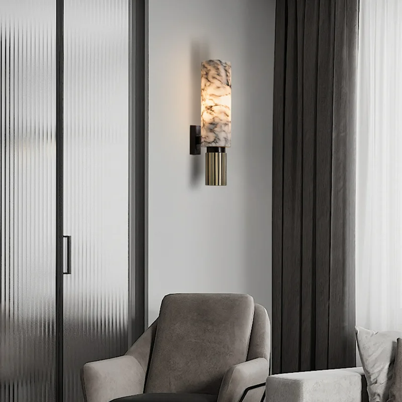 Marmor Wandlampe