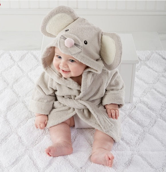 Animal lovers bathrobes | Cuddly hood made of soft cotton for toddlers