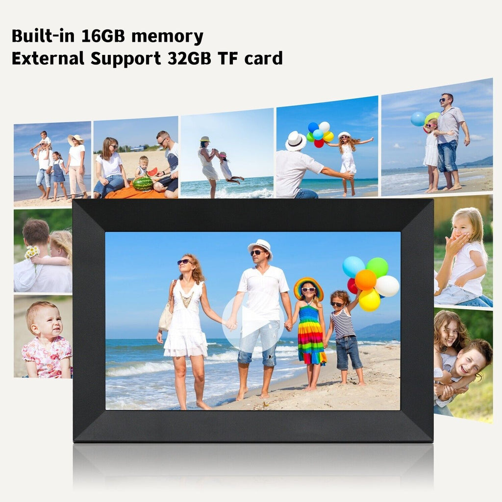 10.1-tommer WiFi digital fotoramme med 1080P HD touchskærm