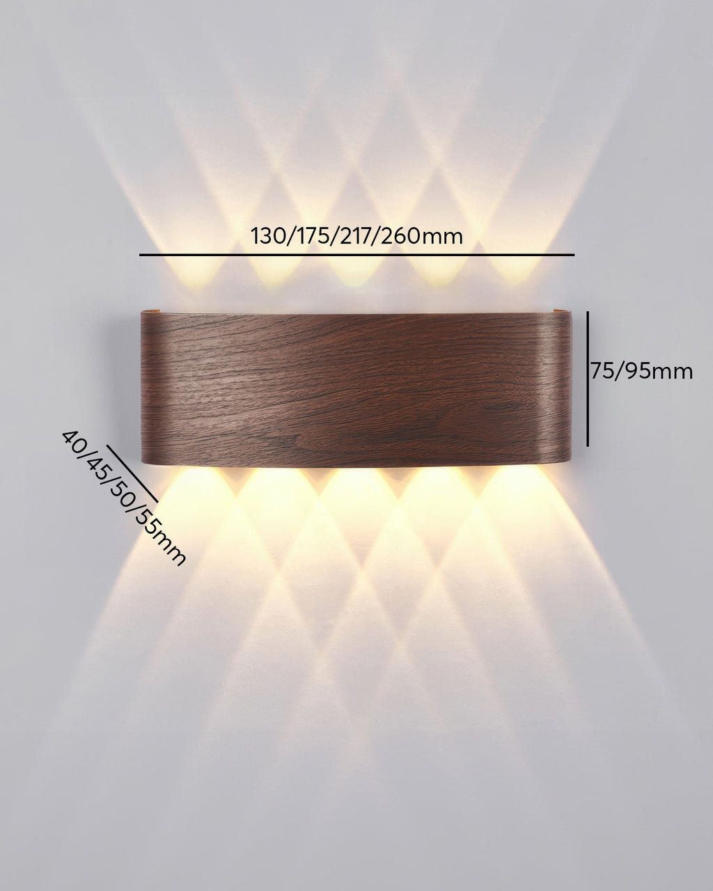 Lumina Woodgrain LED-Wandleuchte
