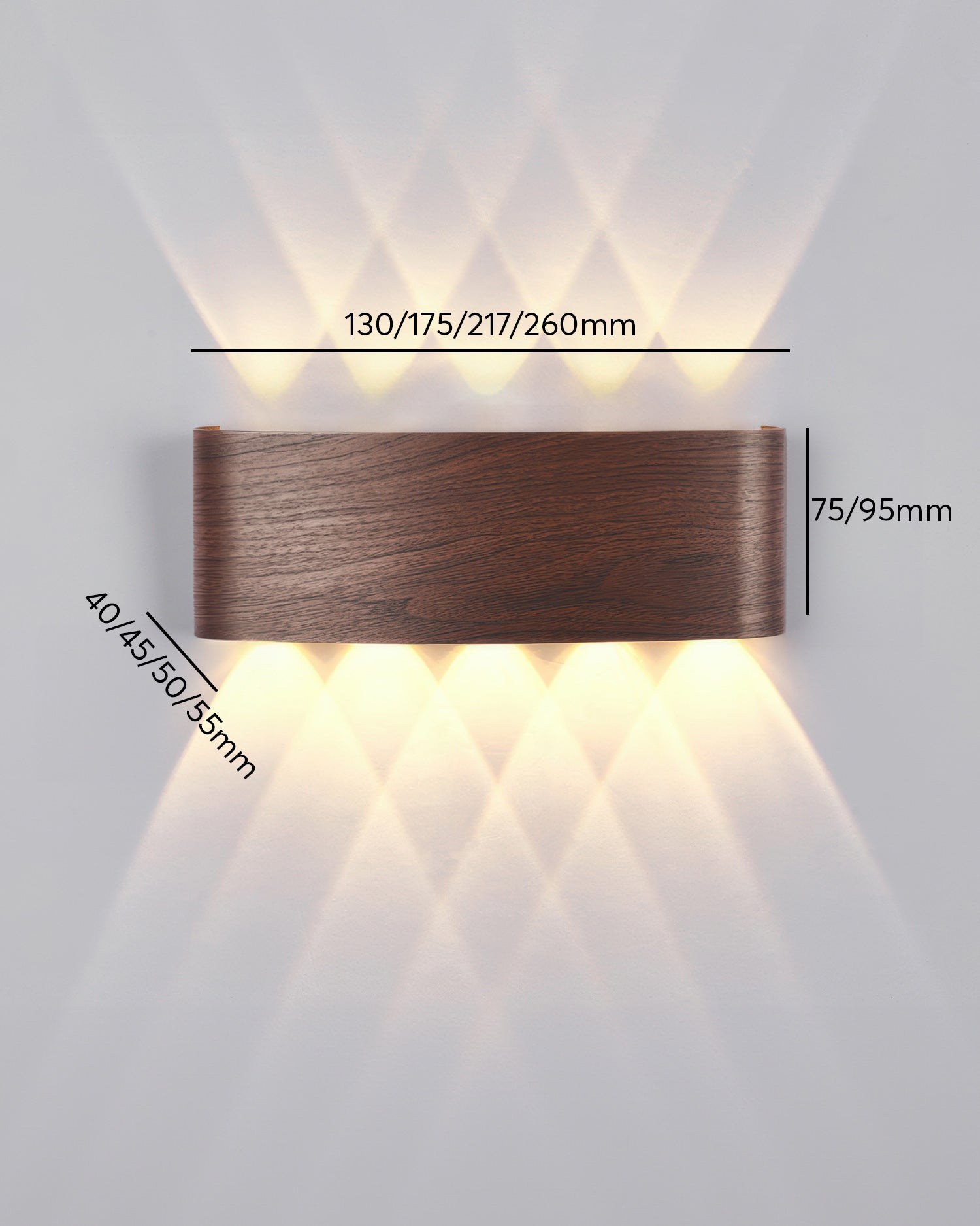 Lumina Woodgrain LED-Wandleuchte
